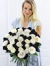 Black and white roses mix 51 pieces photo 1