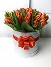 51 peony tulips in a hat box photo 1