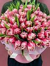 51 Peony Pink Tulips in a Hatbox photo 1